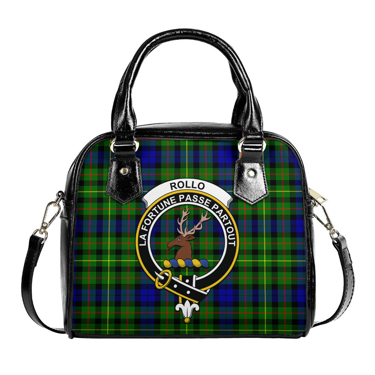 Rollo Modern Tartan Shoulder Handbags with Family Crest One Size 6*25*22 cm - Tartanvibesclothing