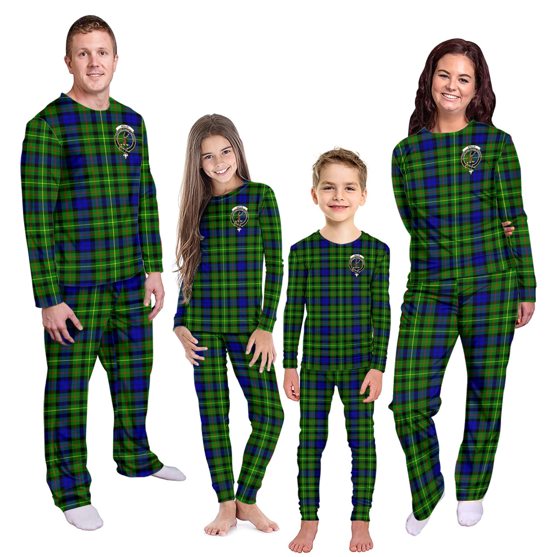 Rollo Modern Tartan Pajamas Family Set with Family Crest - Tartanvibesclothing