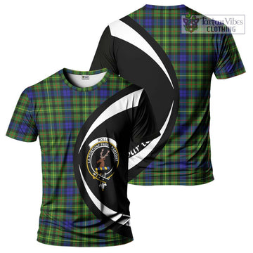 Rollo Modern Tartan T-Shirt with Family Crest Circle Style