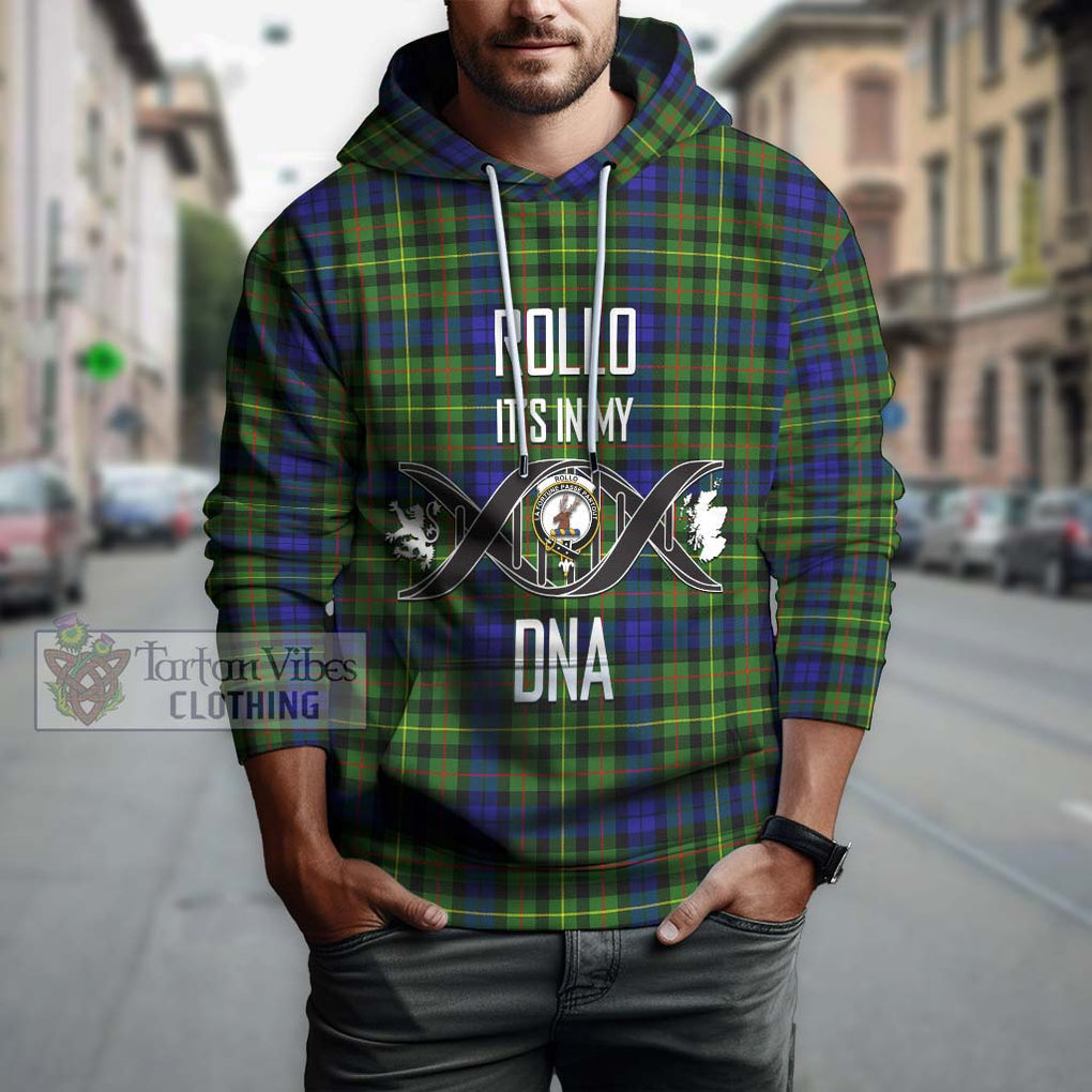 Rollo Modern Tartan Hoodie with Family Crest DNA In Me Style Pullover Hoodie - Tartanvibesclothing Shop