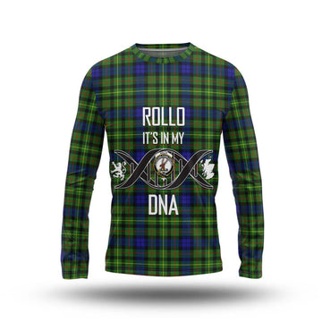 Rollo Modern Tartan Long Sleeve T-Shirt with Family Crest DNA In Me Style