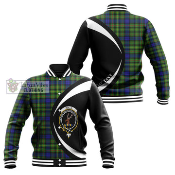 Rollo Modern Tartan Baseball Jacket with Family Crest Circle Style