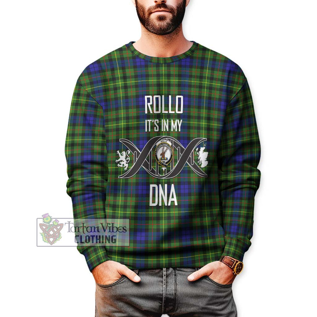 Rollo Modern Tartan Sweatshirt with Family Crest DNA In Me Style Unisex - Tartanvibesclothing Shop