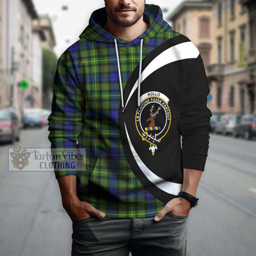 Rollo Modern Tartan Hoodie with Family Crest Circle Style