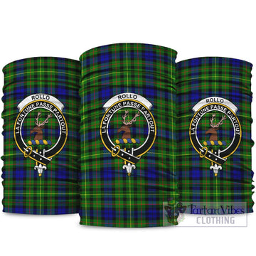 Rollo Modern Tartan Neck Gaiters, Tartan Bandanas, Tartan Head Band with Family Crest