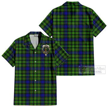 Rollo Modern Tartan Cotton Hawaiian Shirt with Family Crest