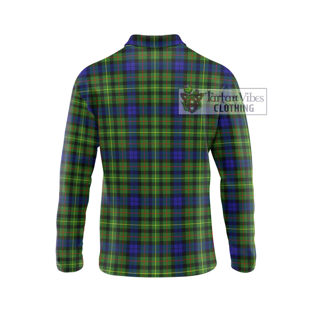 Rollo Modern Tartan Long Sleeve Polo Shirt with Family Crest DNA In Me Style - Tartanvibesclothing Shop