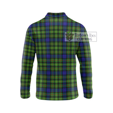 Rollo Modern Tartan Long Sleeve Polo Shirt with Family Crest DNA In Me Style