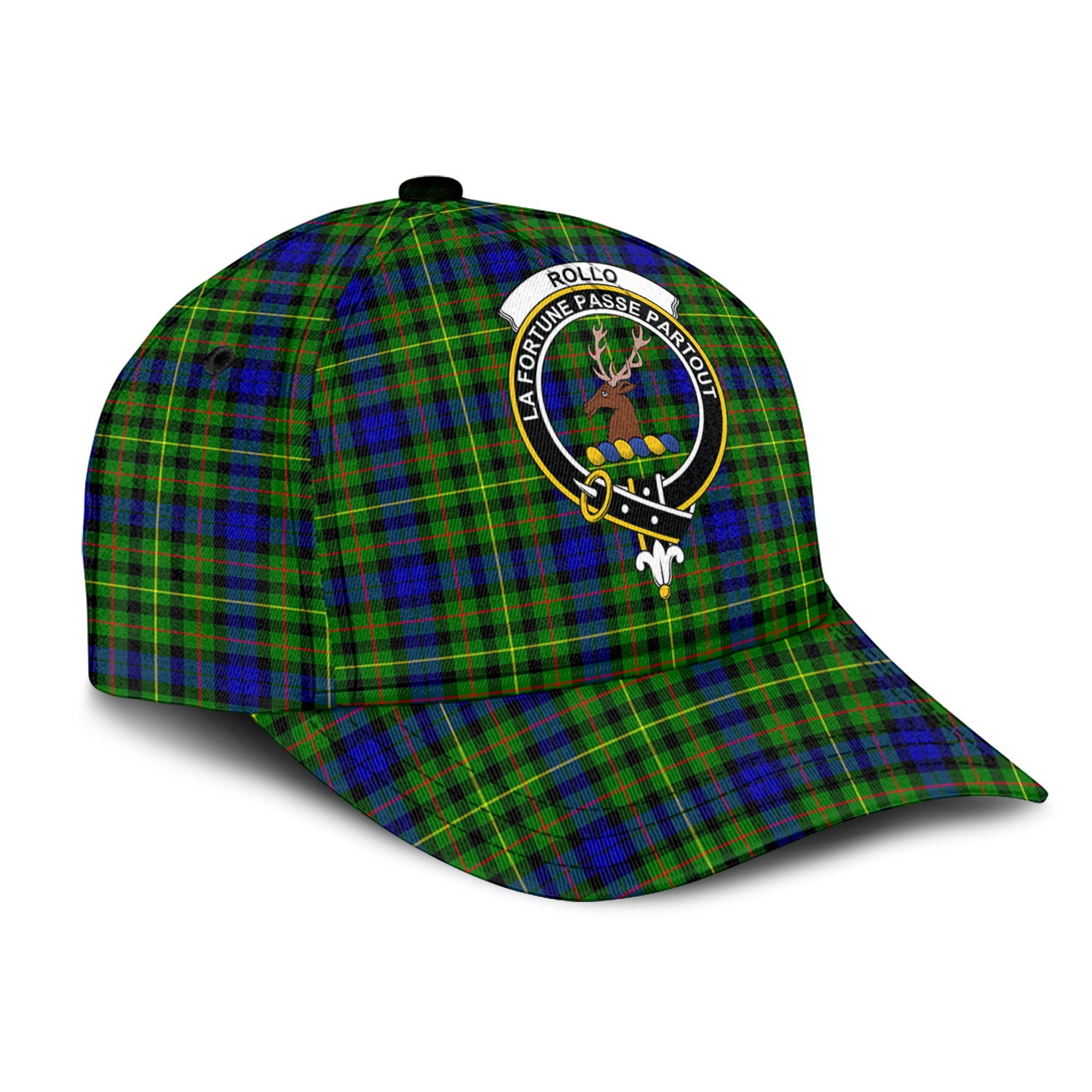 Rollo Modern Tartan Classic Cap with Family Crest - Tartan Vibes Clothing