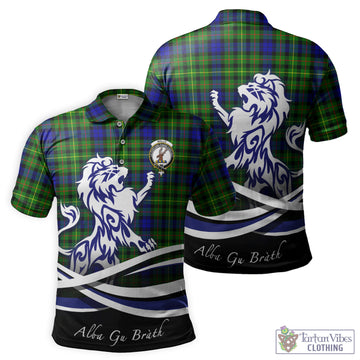 Rollo Modern Tartan Polo Shirt with Alba Gu Brath Regal Lion Emblem