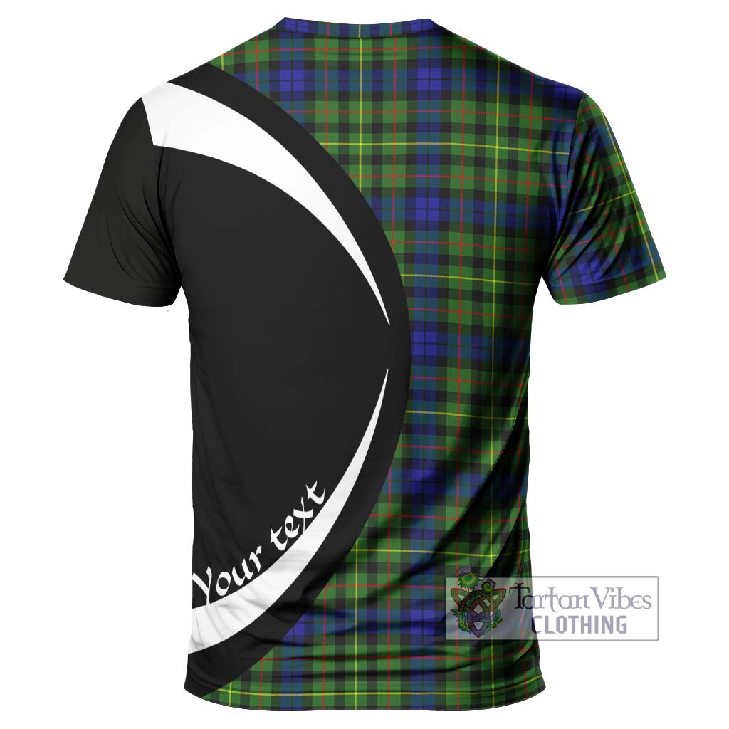 Tartan Vibes Clothing Rollo Modern Tartan T-Shirt with Family Crest Circle Style