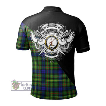 Rollo Modern Tartan Polo Shirt with Family Crest and Military Logo Style