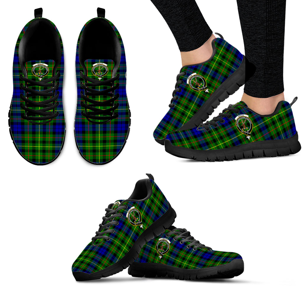 Rollo Modern Tartan Sneakers with Family Crest - Tartan Vibes Clothing