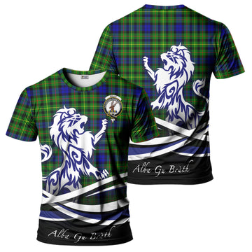 Rollo Modern Tartan T-Shirt with Alba Gu Brath Regal Lion Emblem