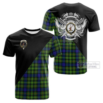 Rollo Modern Tartan Cotton T-shirt with Family Crest and Military Logo Style