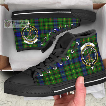 Rollo Modern Tartan High Top Shoes with Family Crest