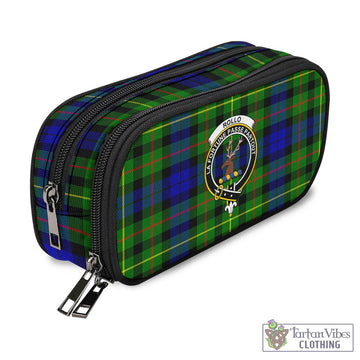 Rollo Modern Tartan Pen and Pencil Case with Family Crest