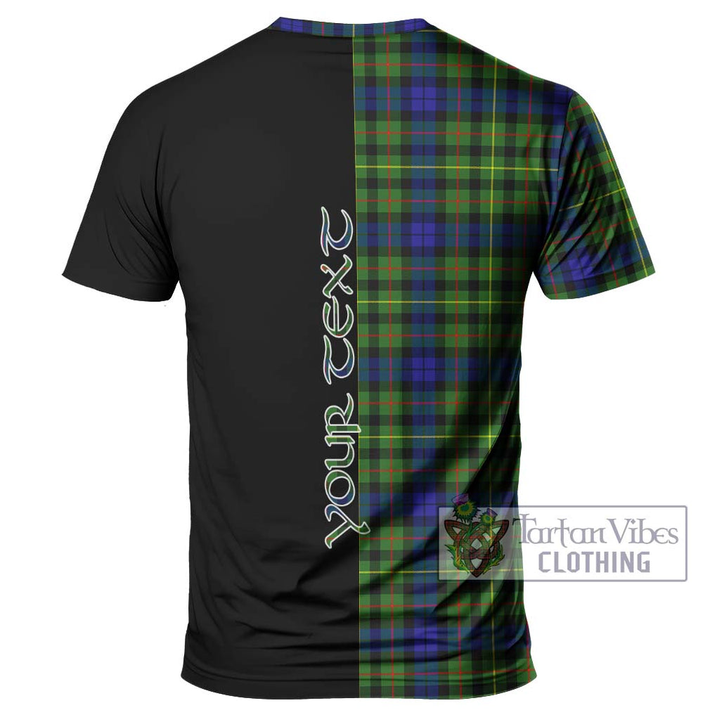 Rollo Modern Tartan T-Shirt with Family Crest and Half Of Me Style - Tartanvibesclothing Shop