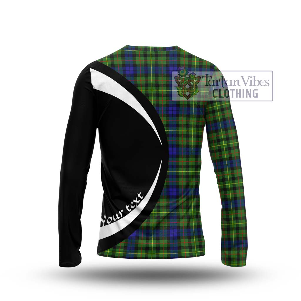 Rollo Modern Tartan Long Sleeve T-Shirt with Family Crest Circle Style - Tartan Vibes Clothing