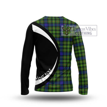 Rollo Modern Tartan Long Sleeve T-Shirt with Family Crest Circle Style