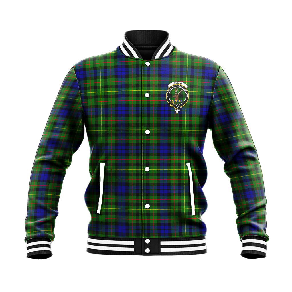 Rollo Modern Tartan Baseball Jacket with Family Crest - Tartan Vibes Clothing