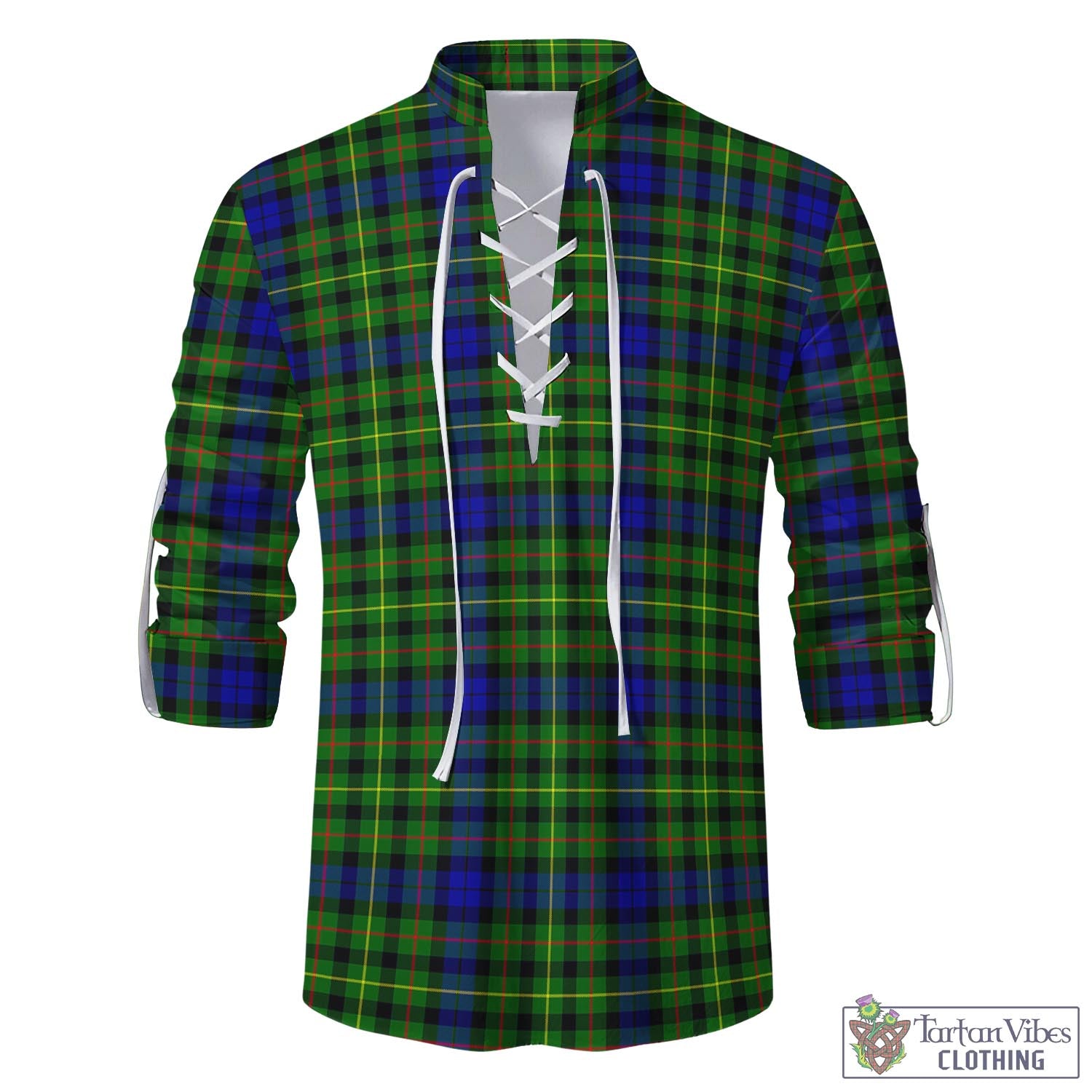 Tartan Vibes Clothing Rollo Modern Tartan Men's Scottish Traditional Jacobite Ghillie Kilt Shirt