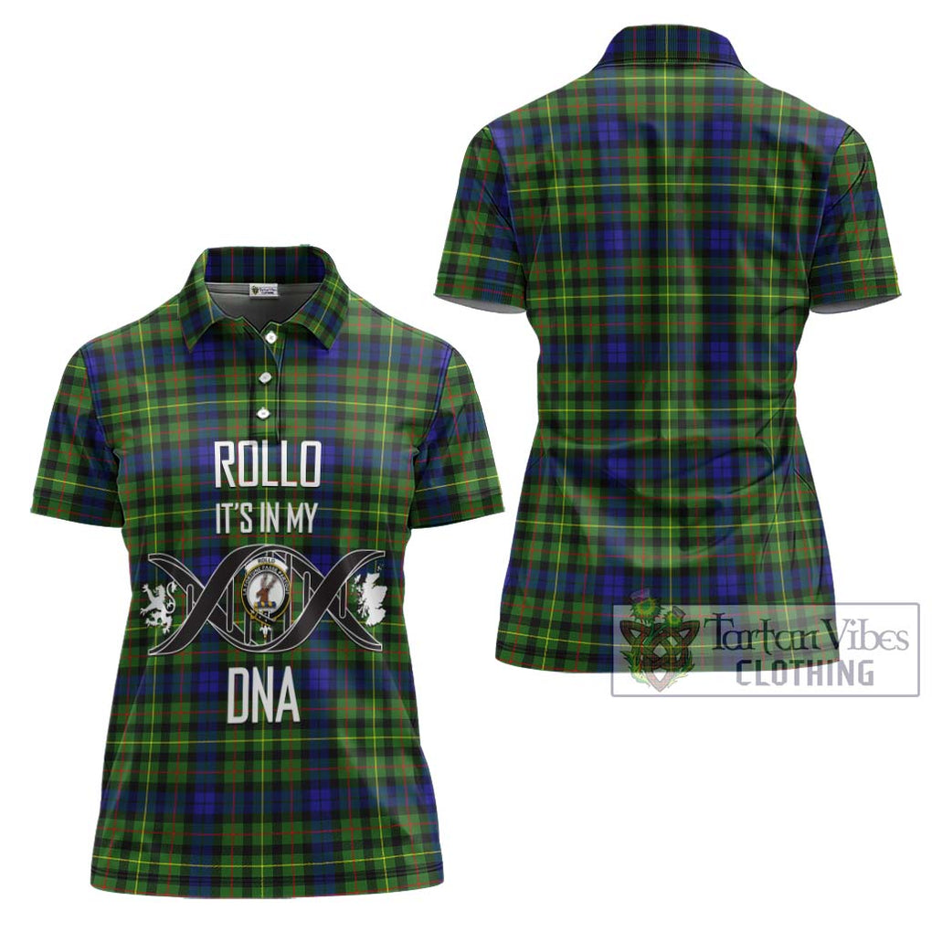 Rollo Modern Tartan Women's Polo Shirt with Family Crest DNA In Me Style - Tartanvibesclothing Shop