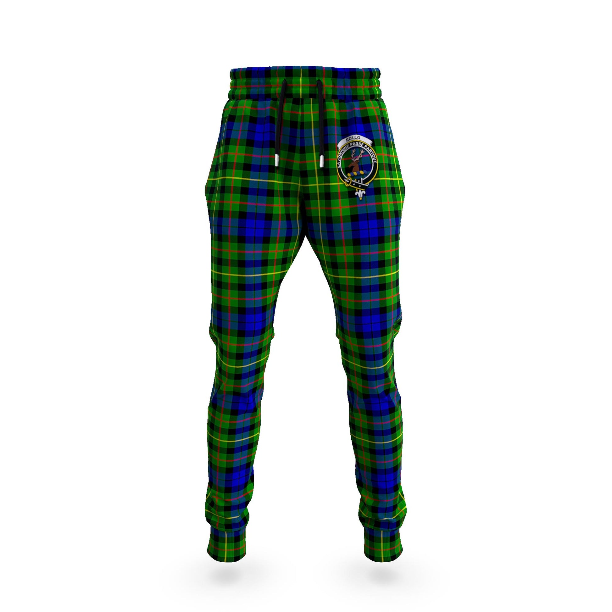 Rollo Modern Tartan Joggers Pants with Family Crest 5XL - Tartan Vibes Clothing