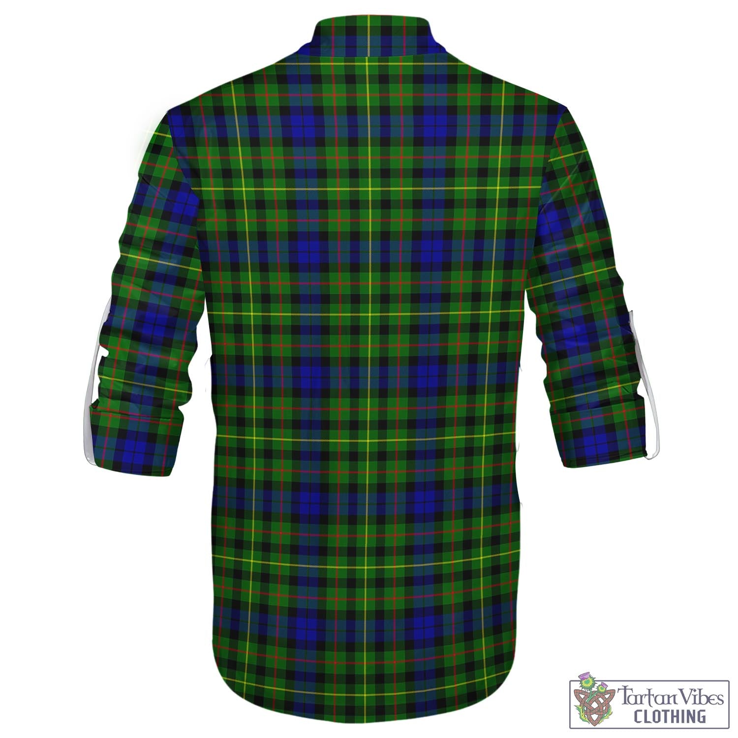 Tartan Vibes Clothing Rollo Modern Tartan Men's Scottish Traditional Jacobite Ghillie Kilt Shirt with Family Crest