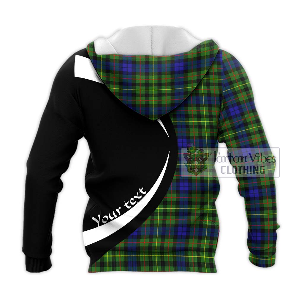 Rollo Modern Tartan Knitted Hoodie with Family Crest Circle Style - Tartan Vibes Clothing