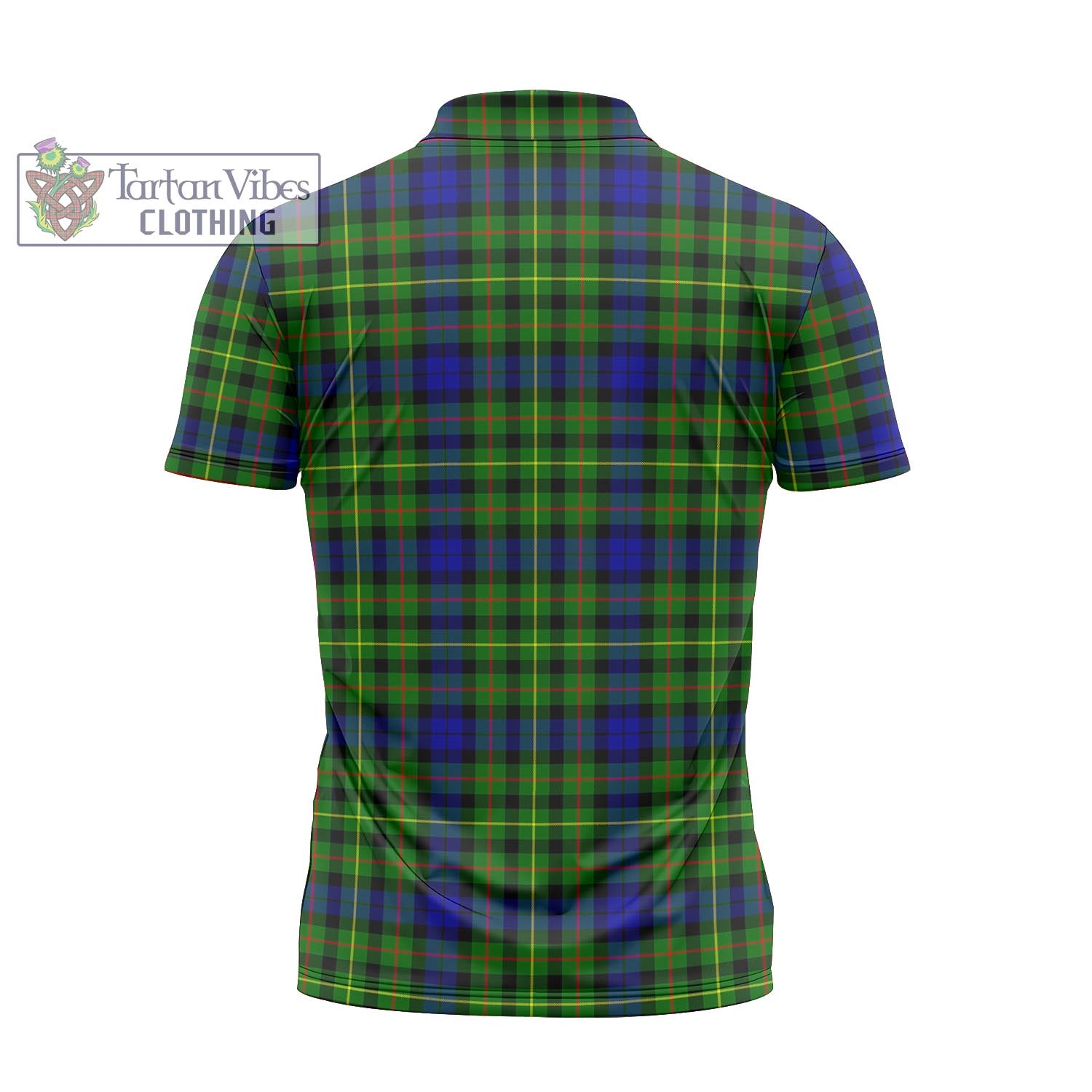 Tartan Vibes Clothing Rollo Modern Tartan Zipper Polo Shirt with Family Crest