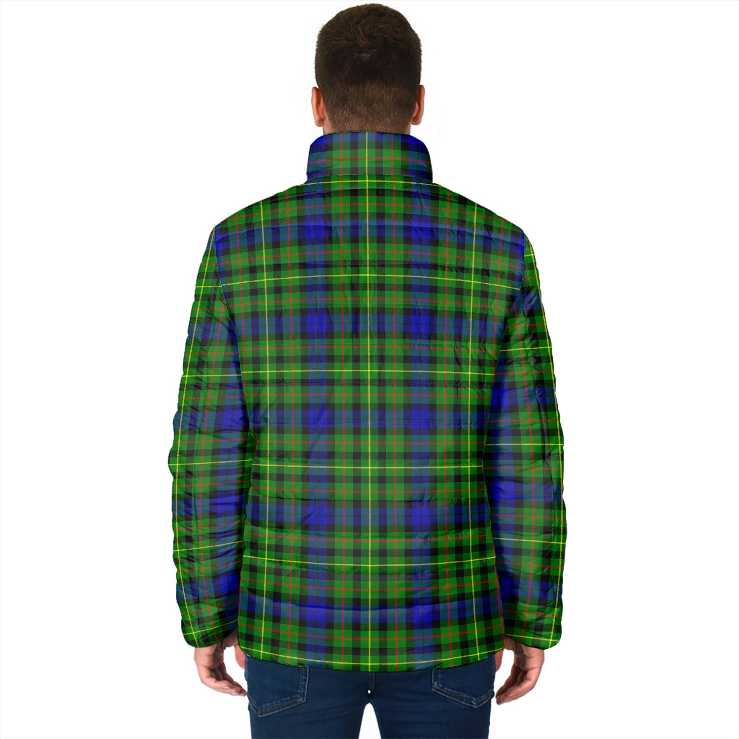 Rollo Modern Tartan Padded Jacket with Family Crest - Tartan Vibes Clothing