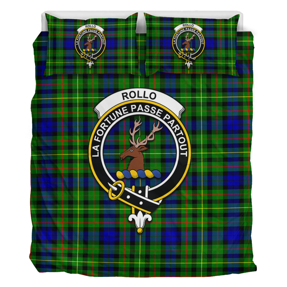 Rollo Modern Tartan Bedding Set with Family Crest - Tartan Vibes Clothing