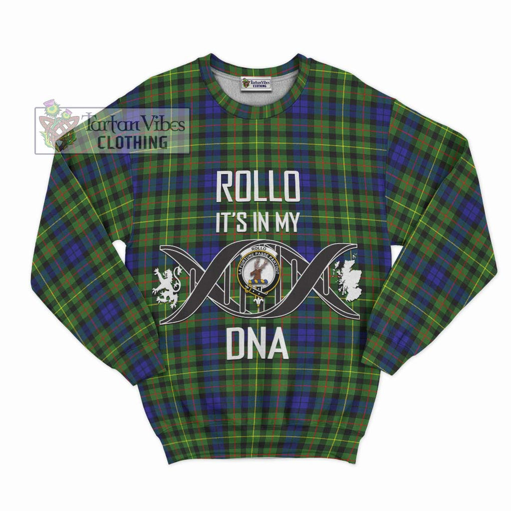 Rollo Modern Tartan Sweatshirt with Family Crest DNA In Me Style - Tartanvibesclothing Shop