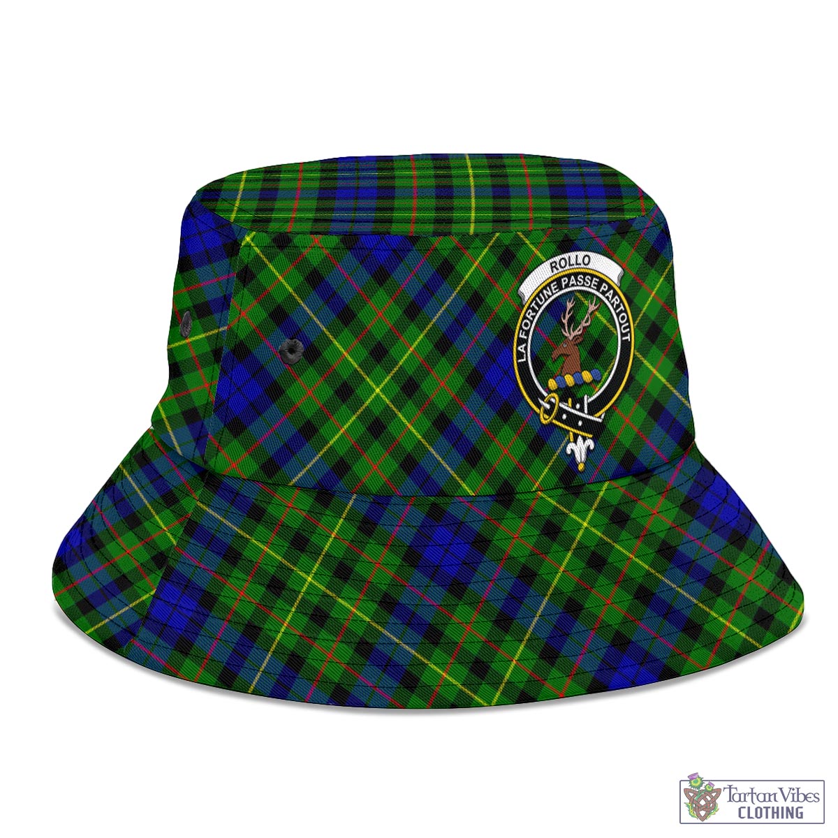 Tartan Vibes Clothing Rollo Modern Tartan Bucket Hat with Family Crest