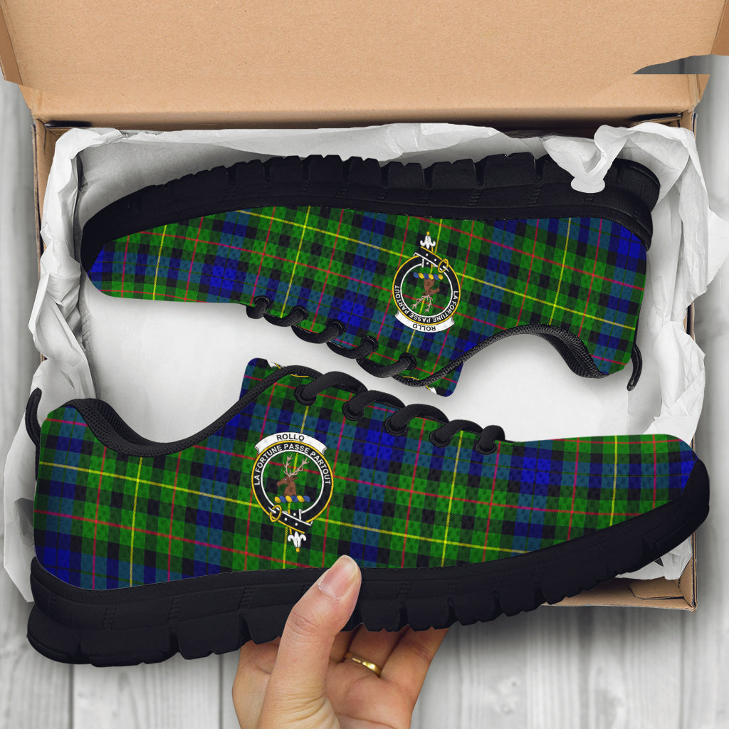 Rollo Modern Tartan Sneakers with Family Crest - Tartan Vibes Clothing