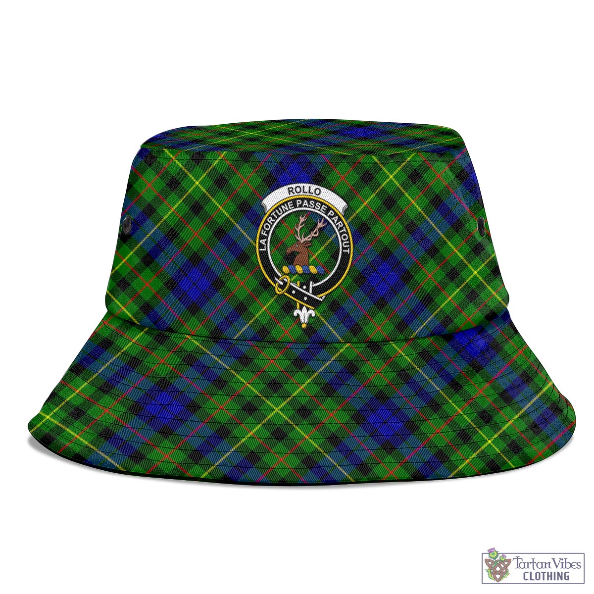 Tartan Vibes Clothing Rollo Modern Tartan Bucket Hat with Family Crest