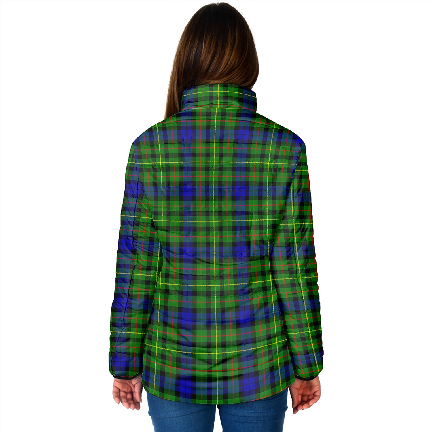 Rollo Modern Tartan Padded Jacket with Family Crest - Tartan Vibes Clothing