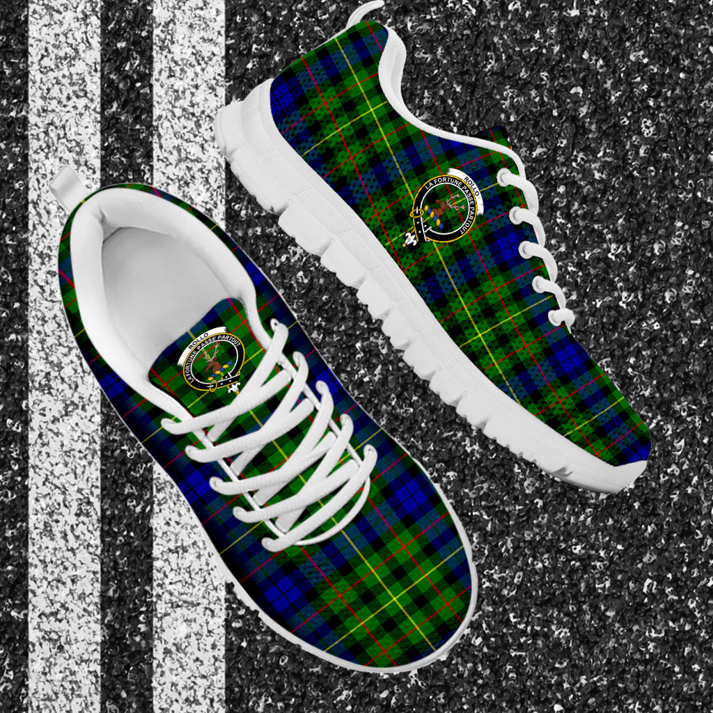 Rollo Modern Tartan Sneakers with Family Crest - Tartan Vibes Clothing