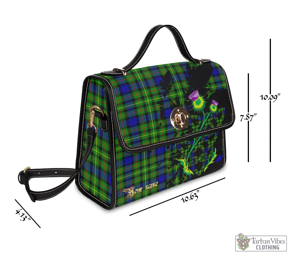 Tartan Vibes Clothing Rollo Modern Tartan Waterproof Canvas Bag with Scotland Map and Thistle Celtic Accents