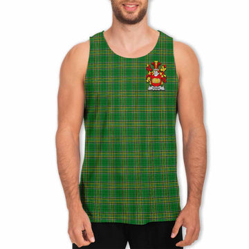 Ronan Irish Clan Tartan Men's Tank Top with Coat of Arms Men - Tartan Vibes Clothing
