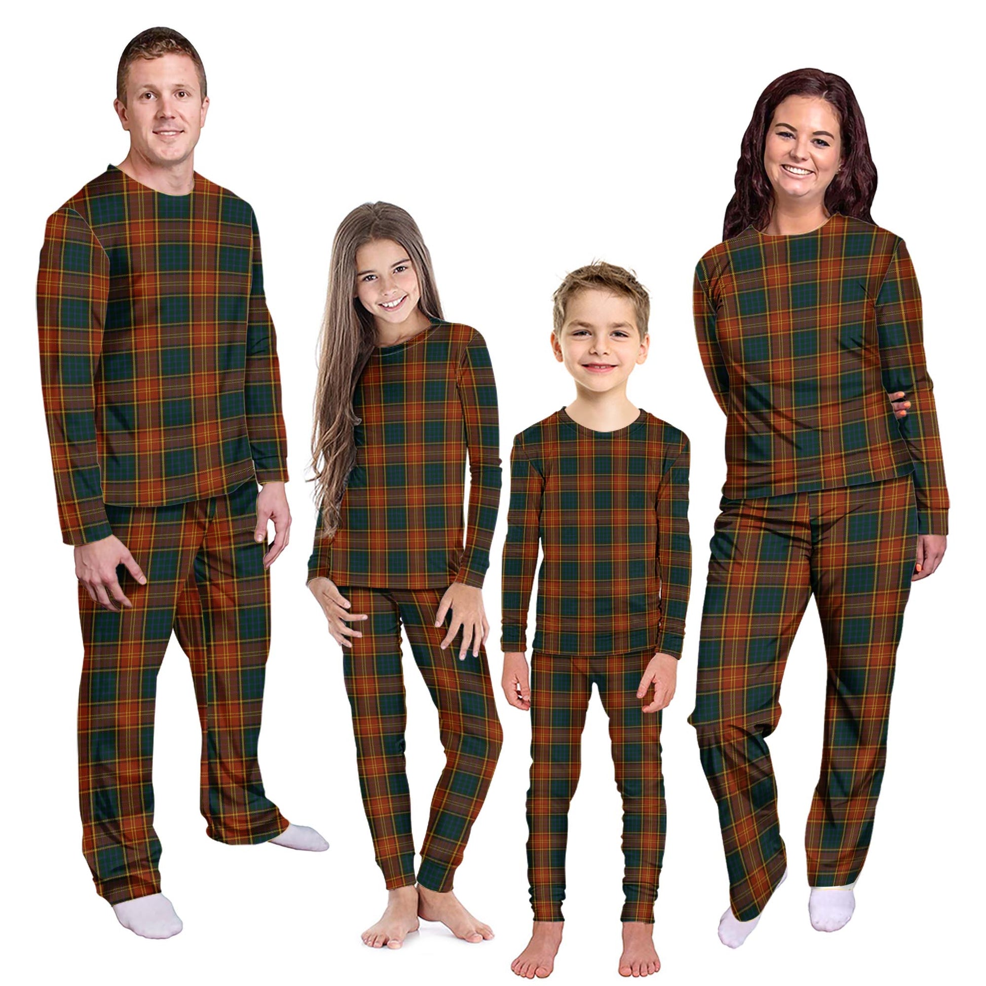 Roscommon County Ireland Tartan Pajamas Family Set Kid - Tartan Vibes Clothing