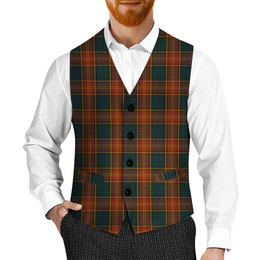 Tartan Vibes Clothing Roscommon County Ireland Tartan Men's Sleeveless Suit Vest