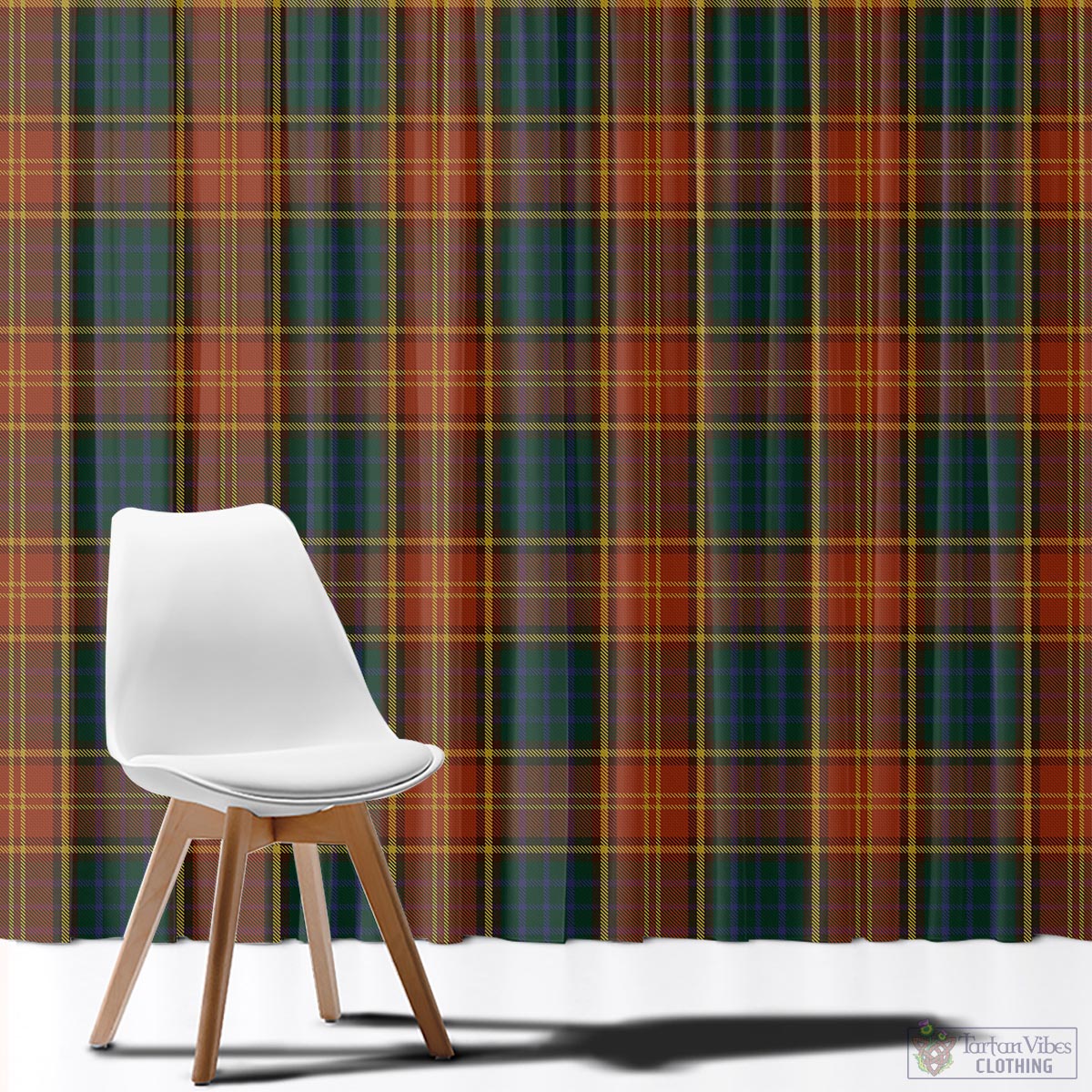 Roscommon County Ireland Tartan Window Curtain