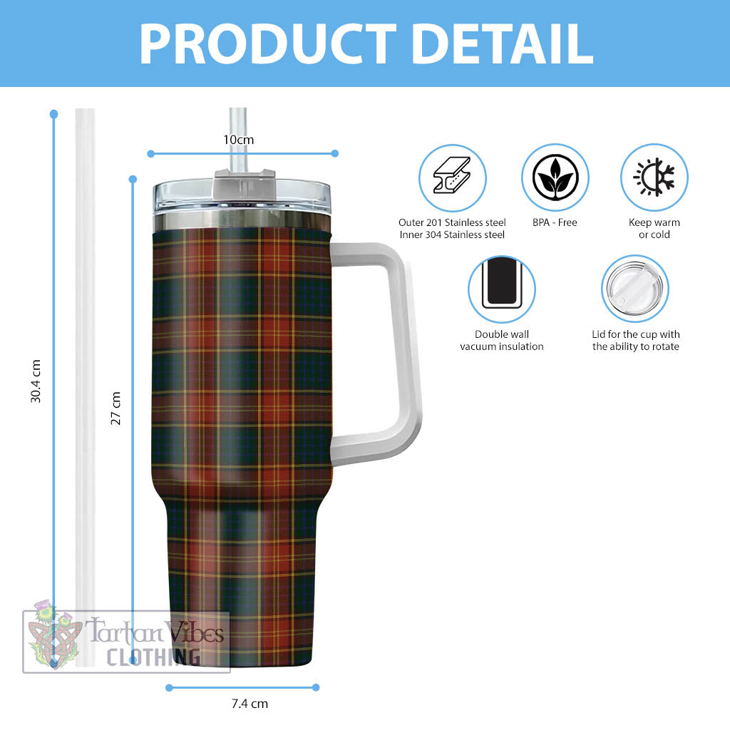 Tartan Vibes Clothing Roscommon County Ireland Tartan Tumbler with Handle