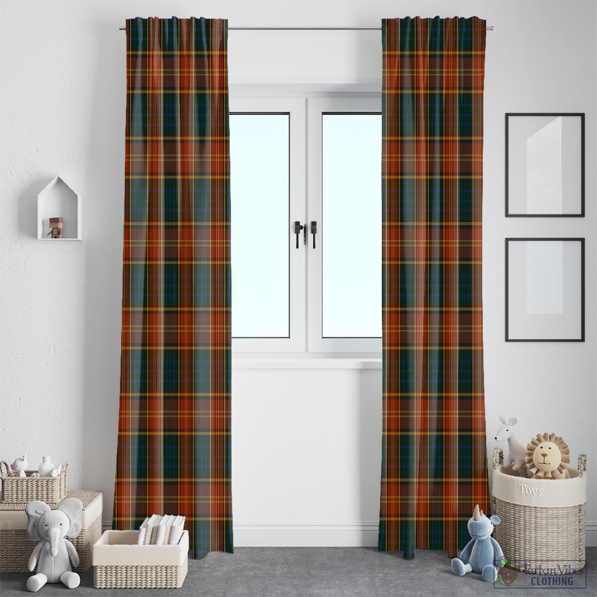 Roscommon County Ireland Tartan Window Curtain