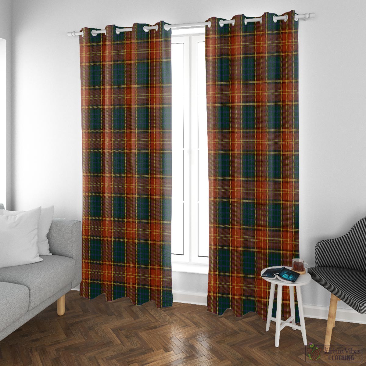 Roscommon County Ireland Tartan Window Curtain