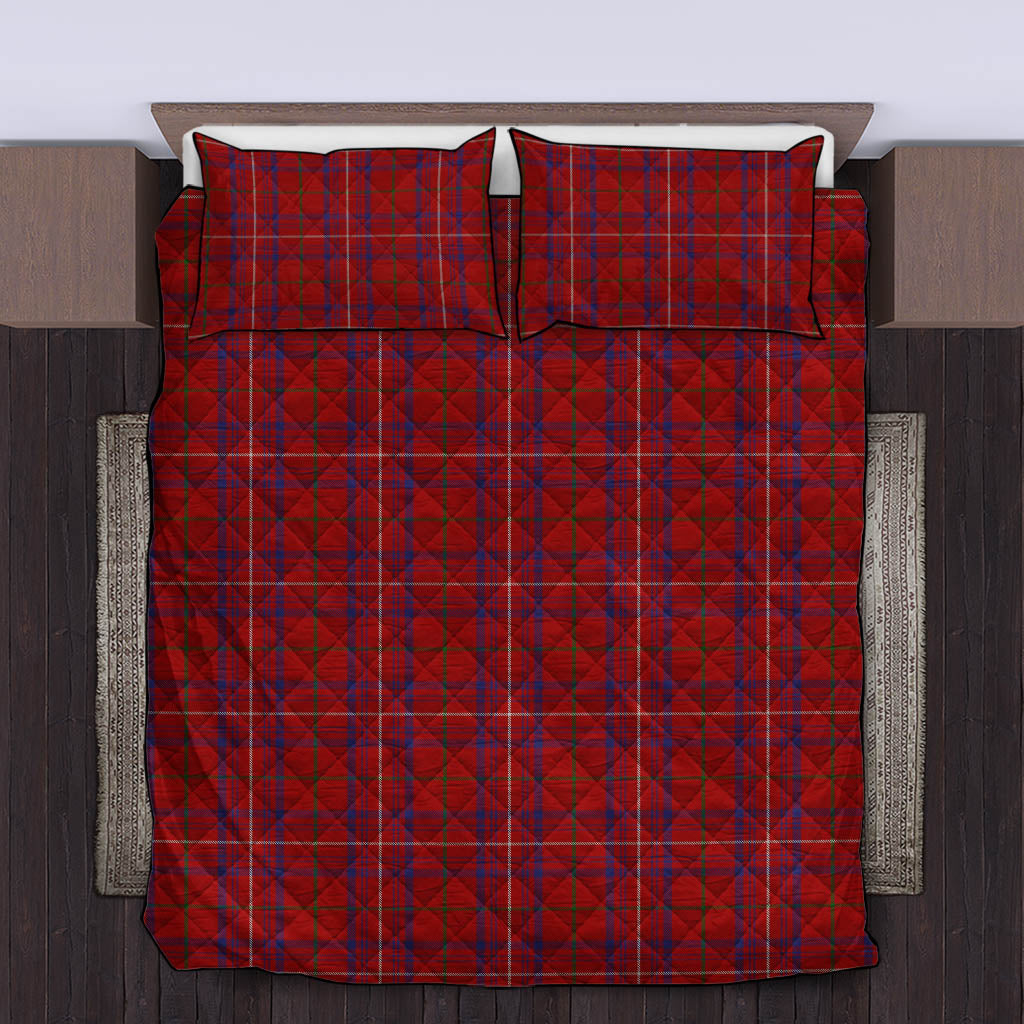 Rose Tartan Quilt Bed Set King - Tartan Vibes Clothing