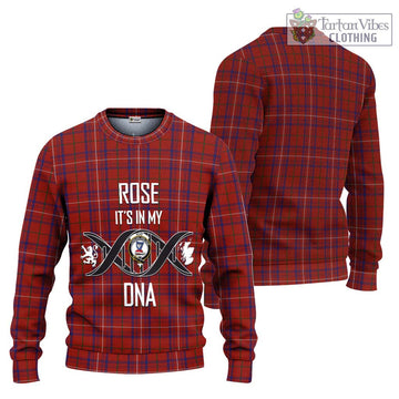 Rose Tartan Ugly Sweater with Family Crest DNA In Me Style