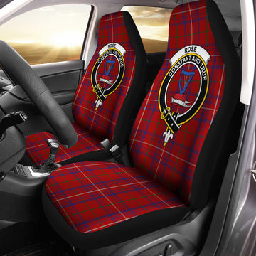 Rose Tartan Car Seat Cover with Family Crest